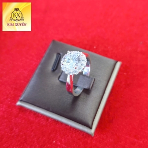 Nhẫn Kim Cương Tròn Viền Halo Cổ Điển – Phong Cách Thanh Lịch